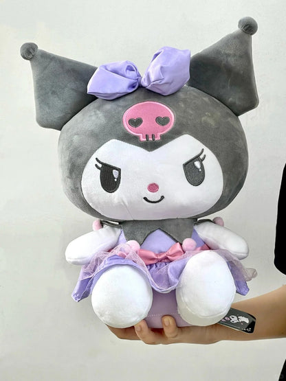 Kuromi and My melody Sitting Plushie 11 inch