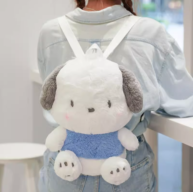 Pochacco Big Fluffy Plush Doll Backpack