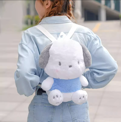 Pochacco Big Fluffy Plush Doll Backpack