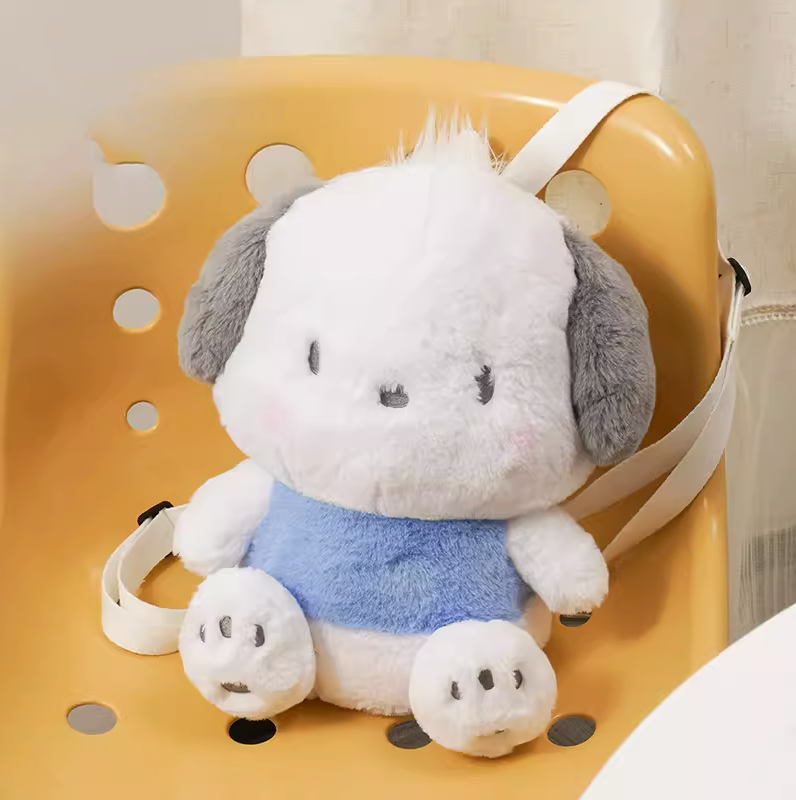 Pochacco Big Fluffy Plush Doll Backpack