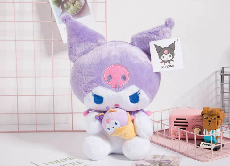 Kuromi Plush Toy, Holding kuromi ice cream