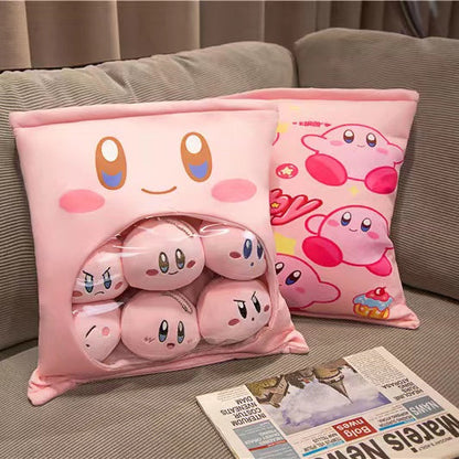 Kirby Plush bag with 6 small doll inside