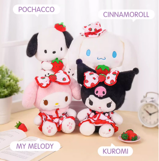 Sanrio Strawberry  design  Plush Doll Toy 8in