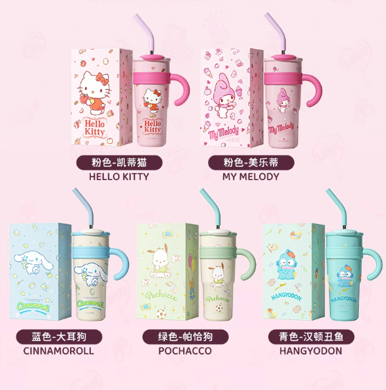 Sanrio Straw Stainless Steel vacuum bottle