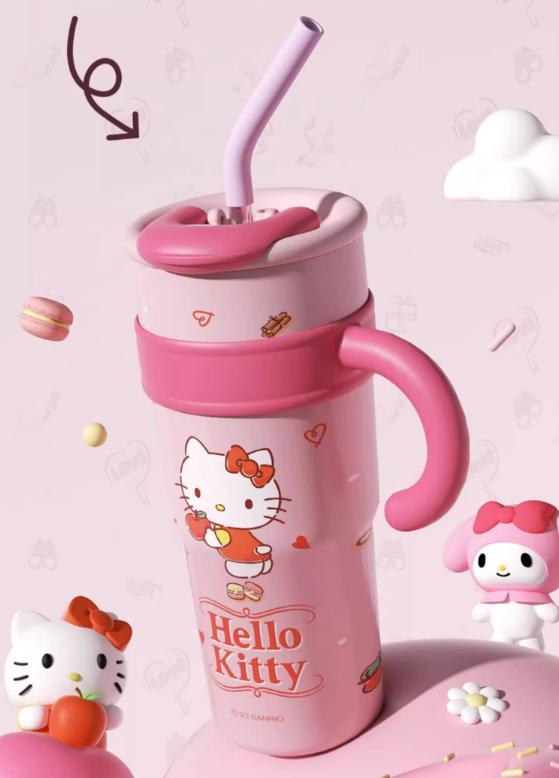 Sanrio Straw Stainless Steel vacuum bottle