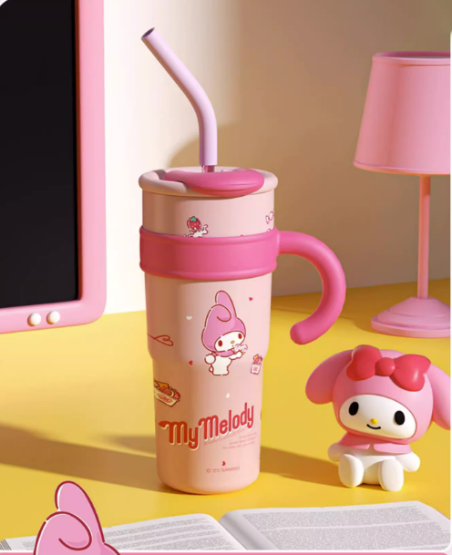 Sanrio Straw Stainless Steel vacuum bottle