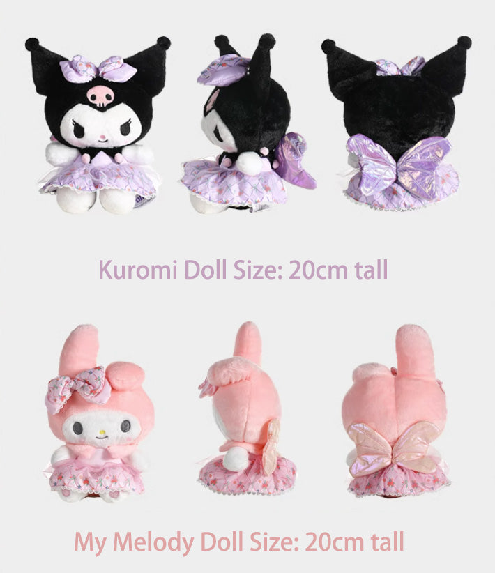 My melody and kuromi Flower Elf Series Plush Doll