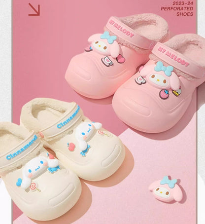 Sanrio Fuzzy Clogs Platform Shoes