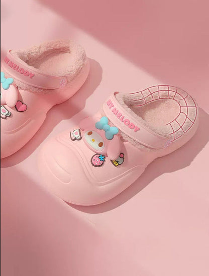 Sanrio Fuzzy Clogs Platform Shoes