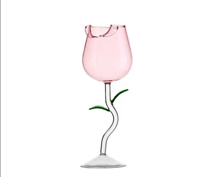 Rose Flower Wine Glasses