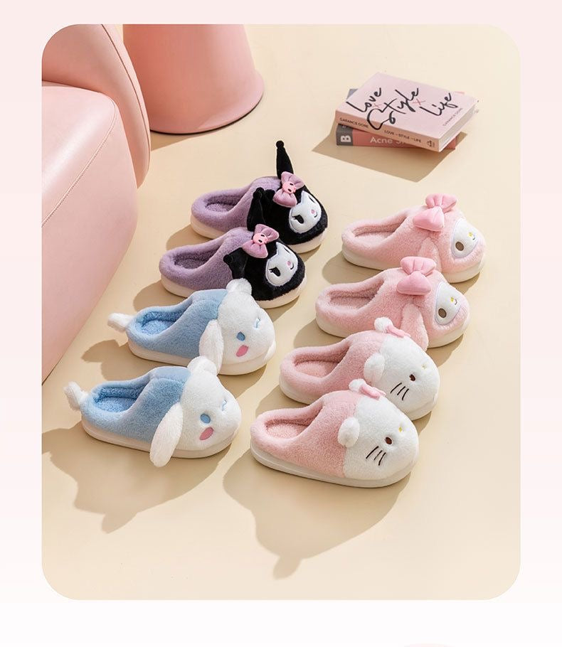 Sanrio Parent-Child  Warm home plush shoes