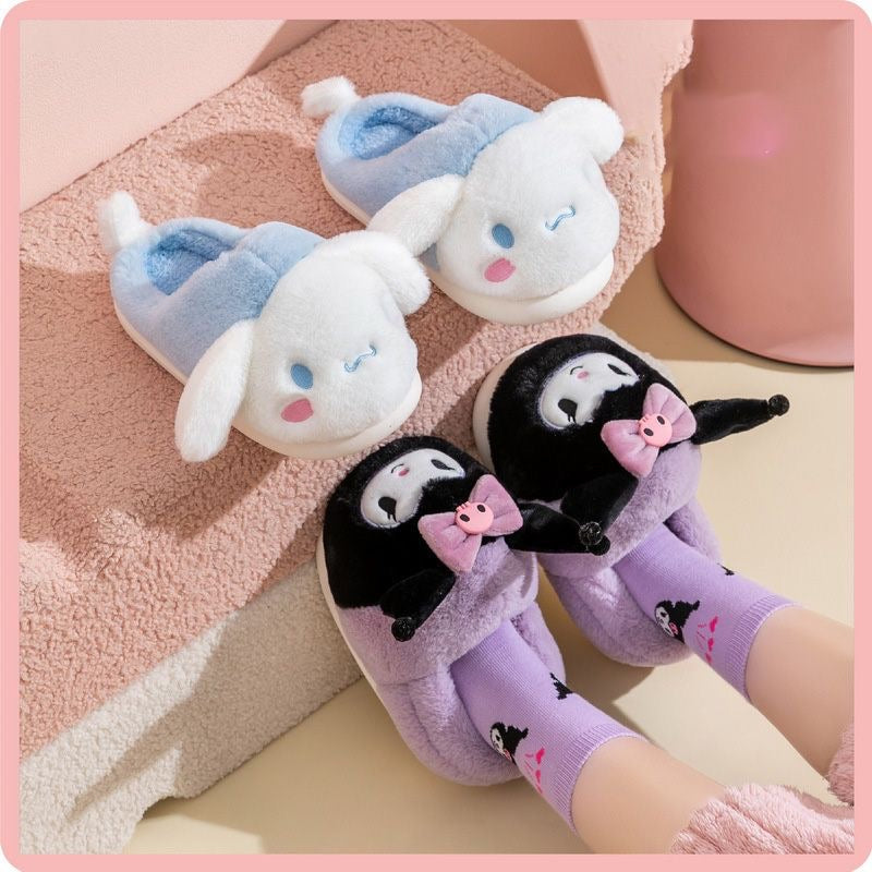 Sanrio Parent-Child  Warm home plush shoes