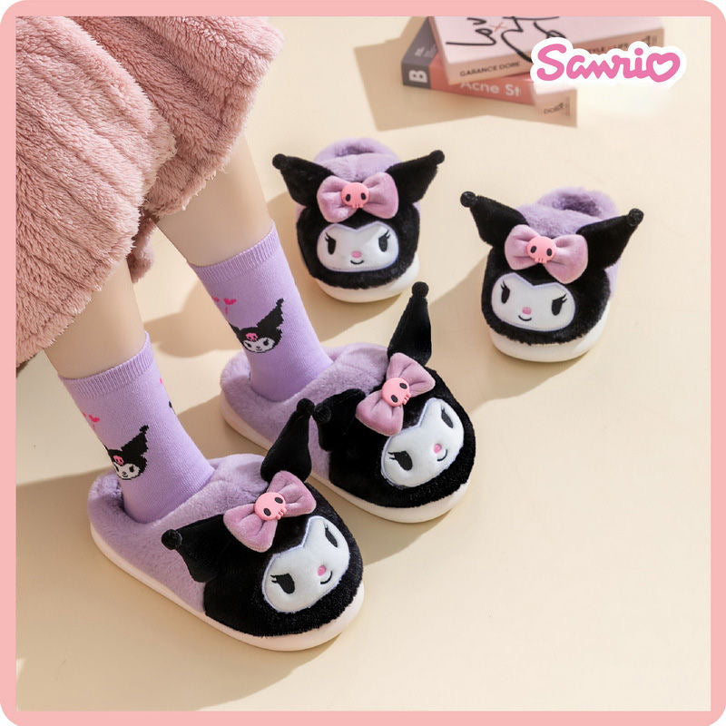 Sanrio Parent-Child  Warm home plush shoes