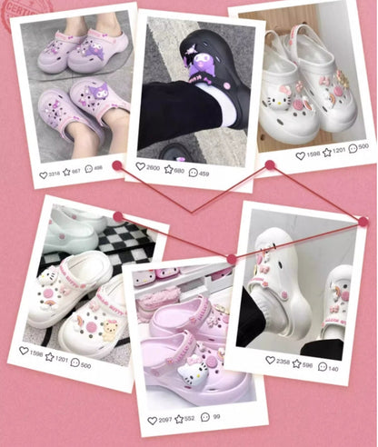 Sanrio Clogs Platform Shoes Sandal Casual Summer for Woman