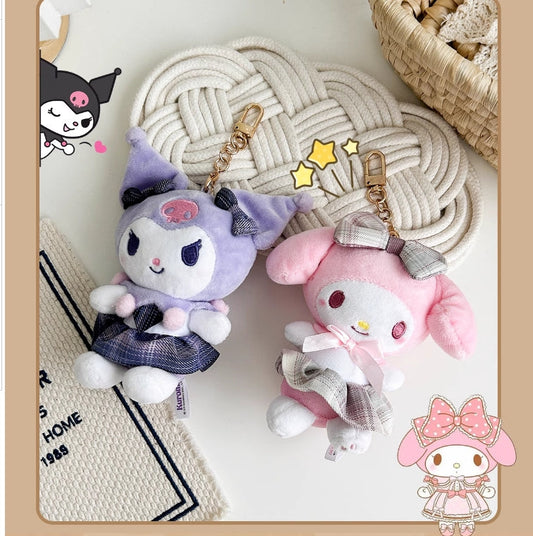 Kuromi and My Melody  JK uniform Plush Pendant