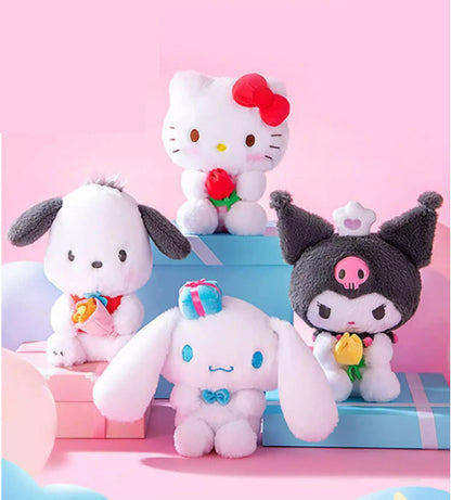 Sanrio holds flowers plush doll