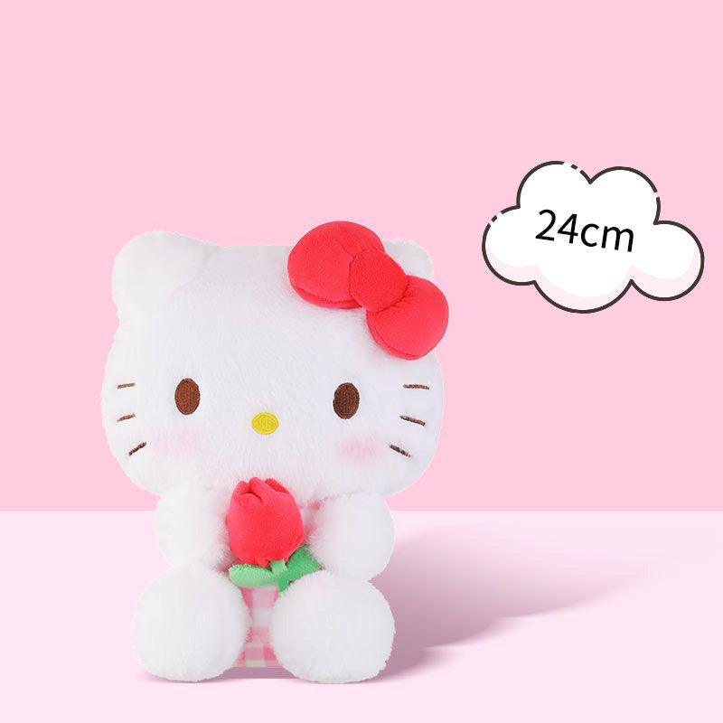 Sanrio holds flowers plush doll