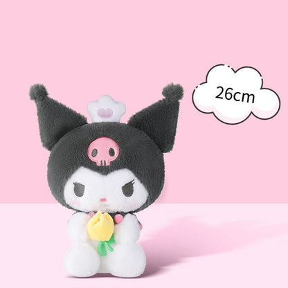 Sanrio holds flowers plush doll