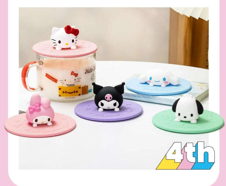 Sanrio silicone cup lids