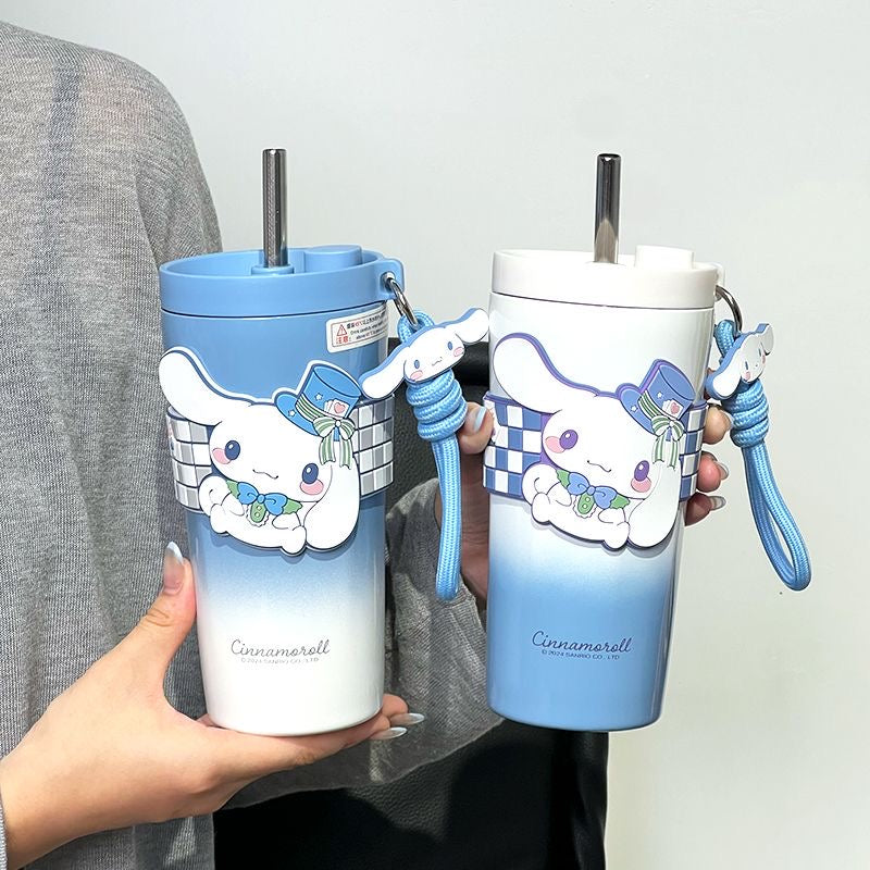 Sanrio Insulated cup Straw Thermos Cup 650ml