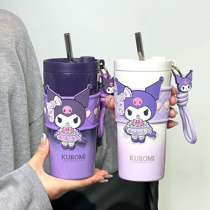 Sanrio Insulated cup Straw Thermos Cup 650ml