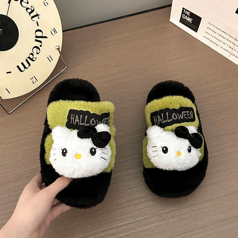 Hello Kitty Halloween Fluffy Slippers