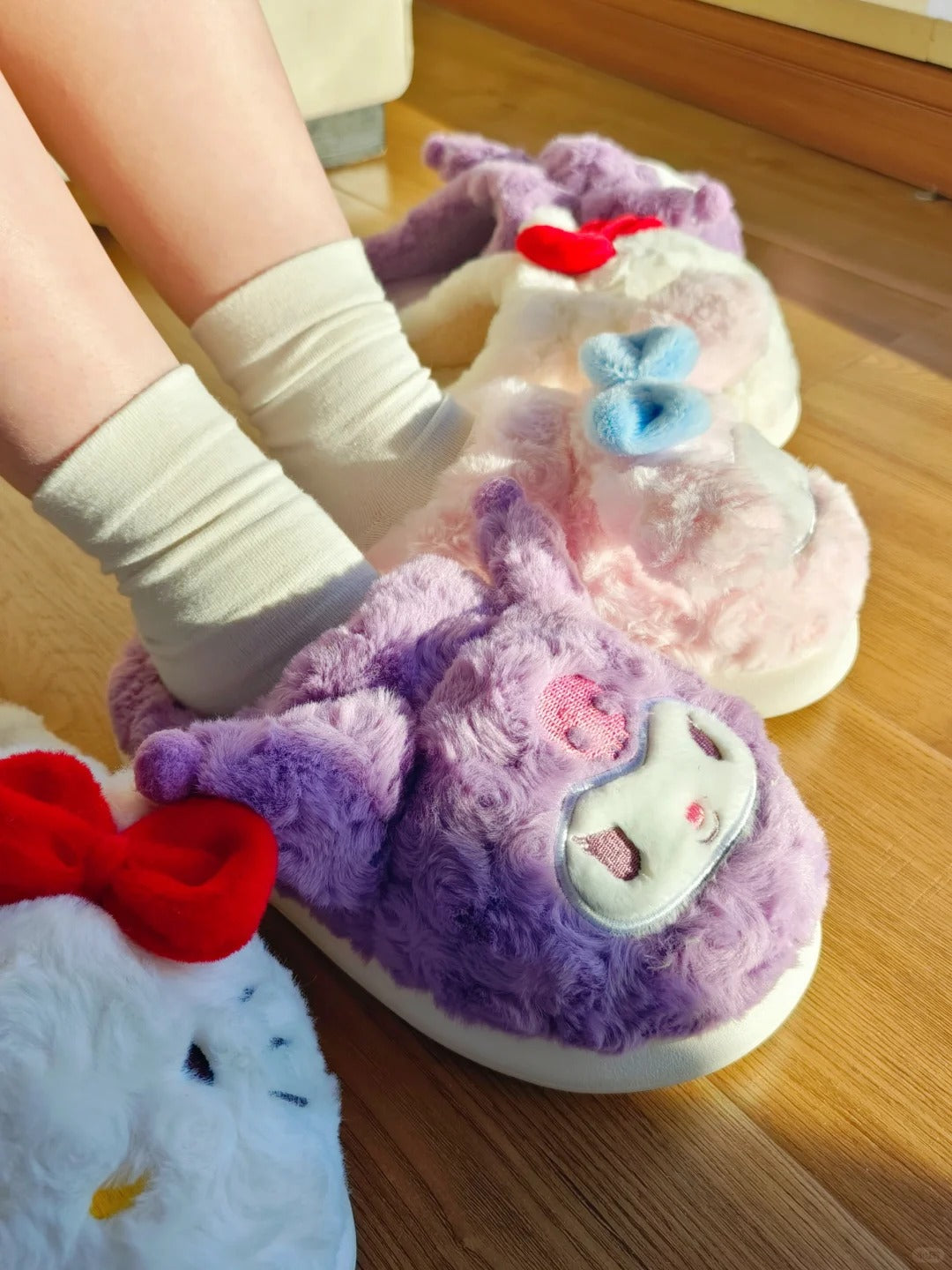 Sanrio Fuzzy Slippers Kawaii House Slippers Cute Slippers