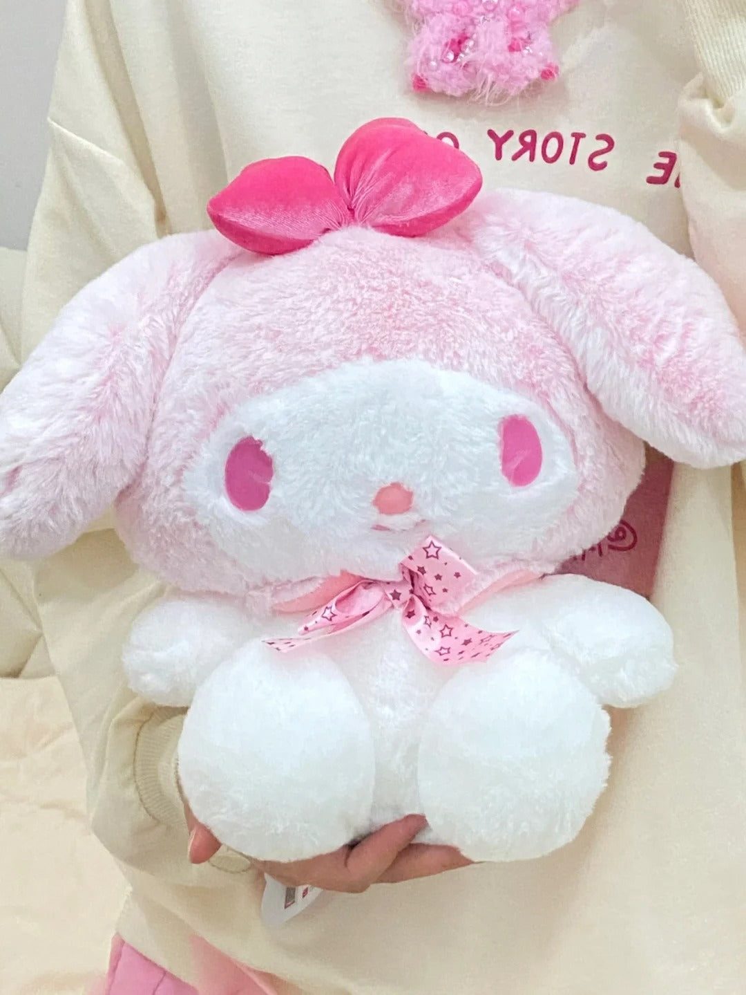 Kuromi and My melody Sitting Plushie 11 inch