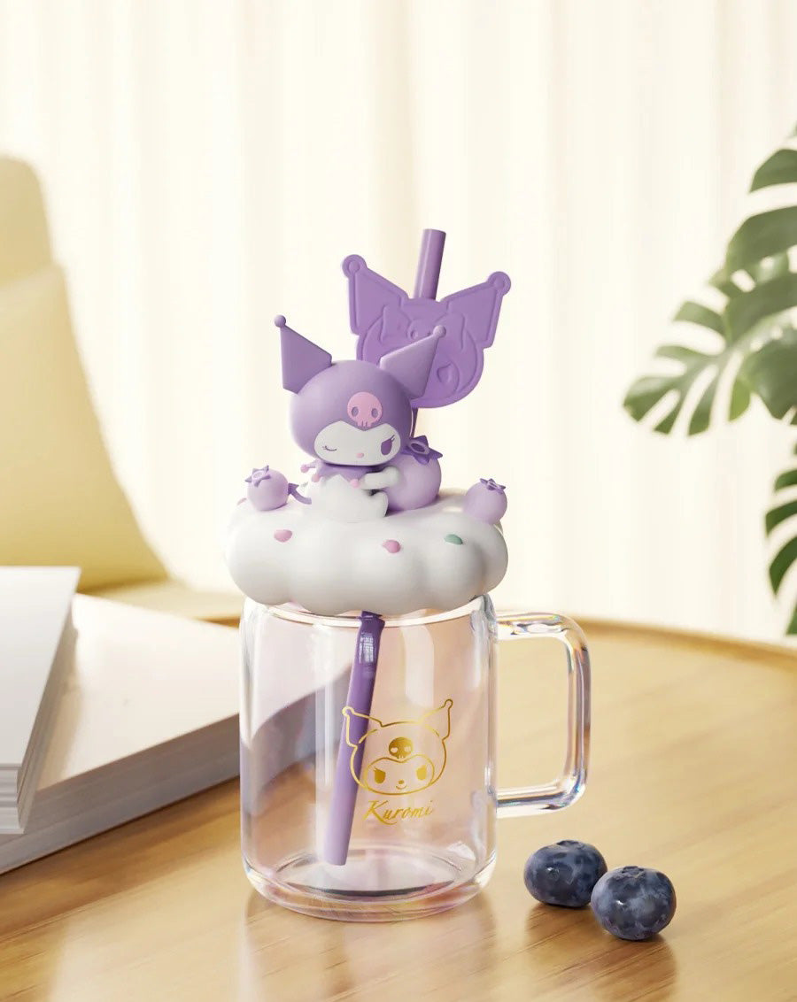 Kuromi and My melody Glass Straw Cup