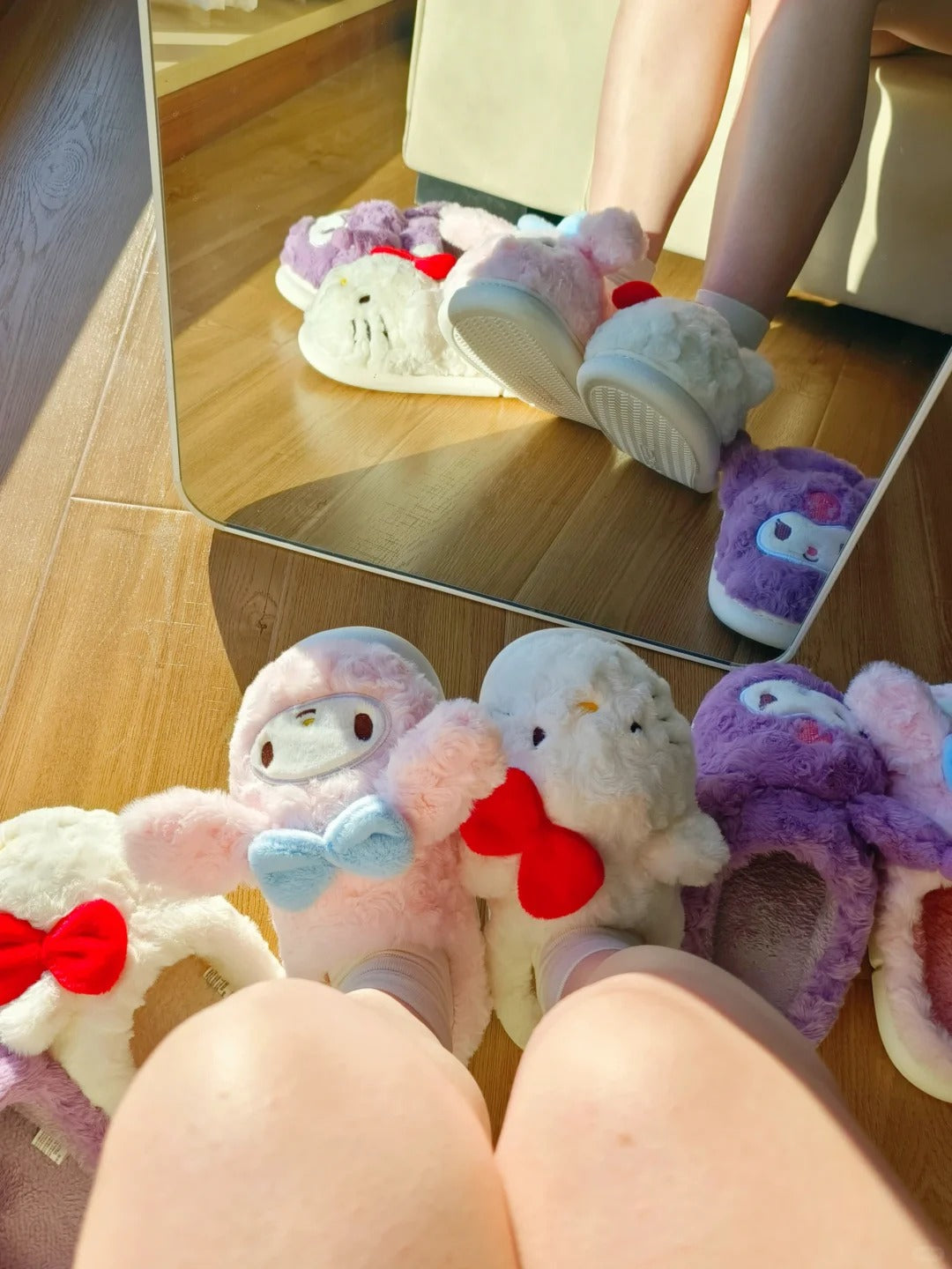 Sanrio Fuzzy Slippers Kawaii House Slippers Cute Slippers