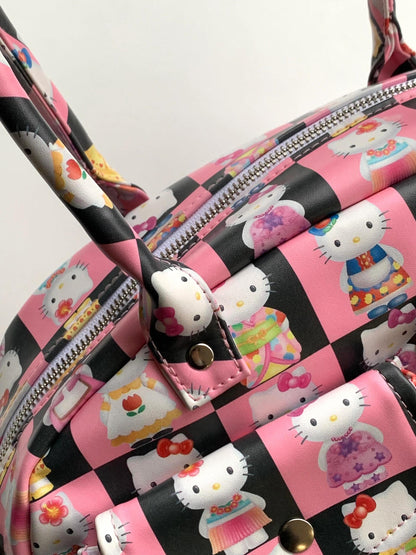 Hellokitty Clutch Tote Two Pockets Handbags Zipper Closure Crossbody Bags Shoulder Purse Handbag for Women