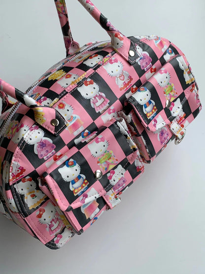 Hellokitty Clutch Tote Two Pockets Handbags Zipper Closure Crossbody Bags Shoulder Purse Handbag for Women