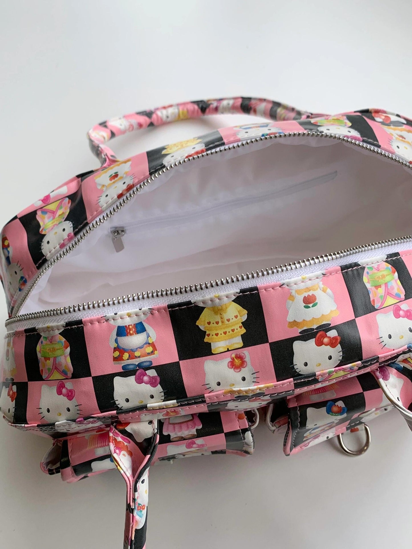 Hellokitty Clutch Tote Two Pockets Handbags Zipper Closure Crossbody Bags Shoulder Purse Handbag for Women