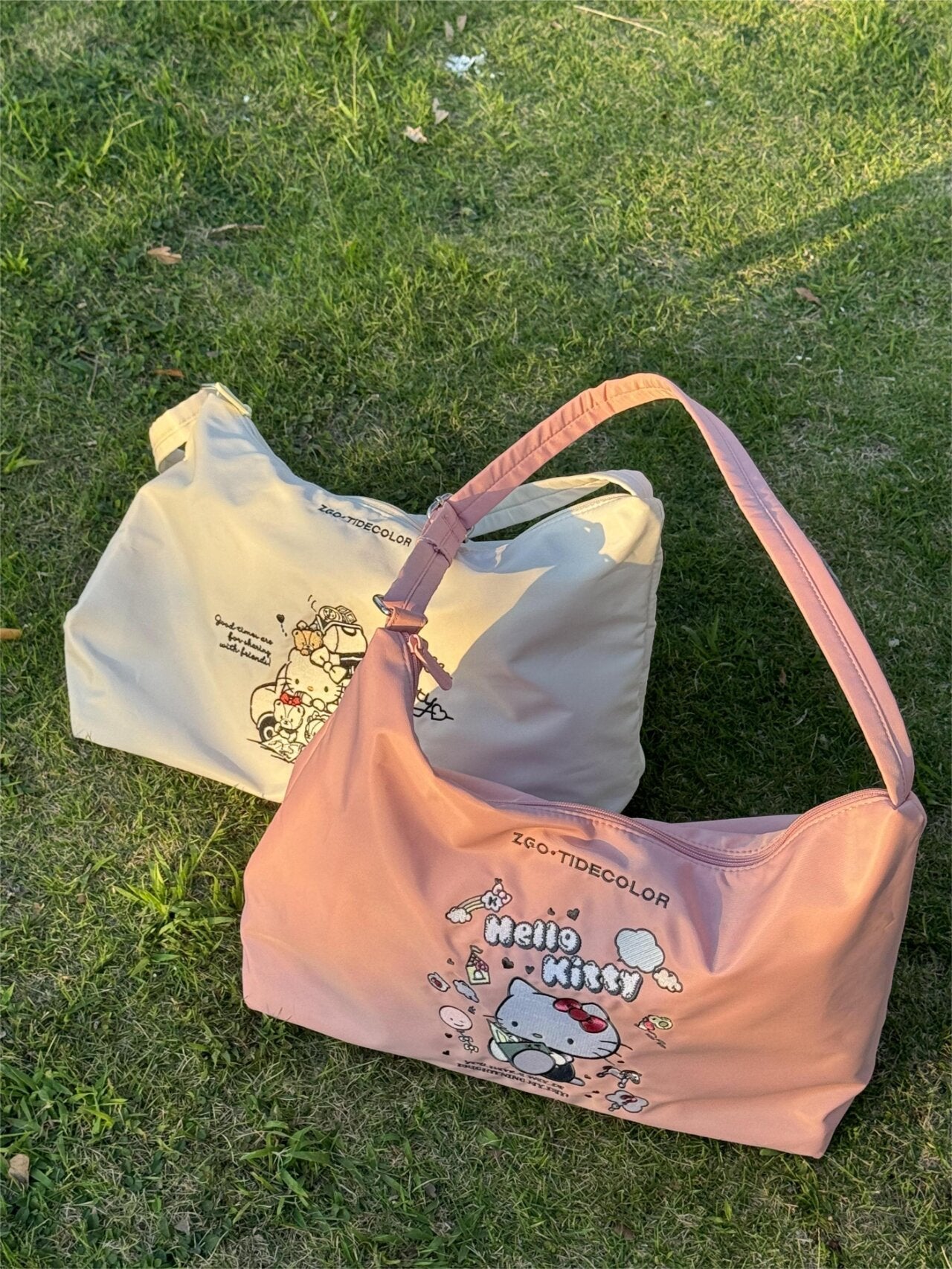 Sanrio Nylon Crossbody Bag Messenger Handbags Large Crossbody Aesthetic Commuter Tote Bag Shoulder Bag