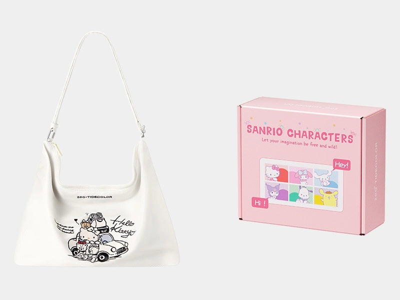 Sanrio Nylon Crossbody Bag Messenger Handbags Large Crossbody Aesthetic Commuter Tote Bag Shoulder Bag