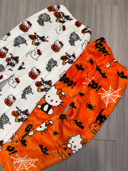 KT Halloween Pants Pumpkins Ghost Pajama Cute Soft Long Bottoms Women Pjs Pj Jammies Gift