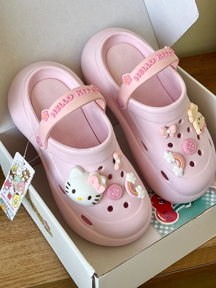 Sanrio Clogs Platform Shoes Sandal Casual Summer for Woman