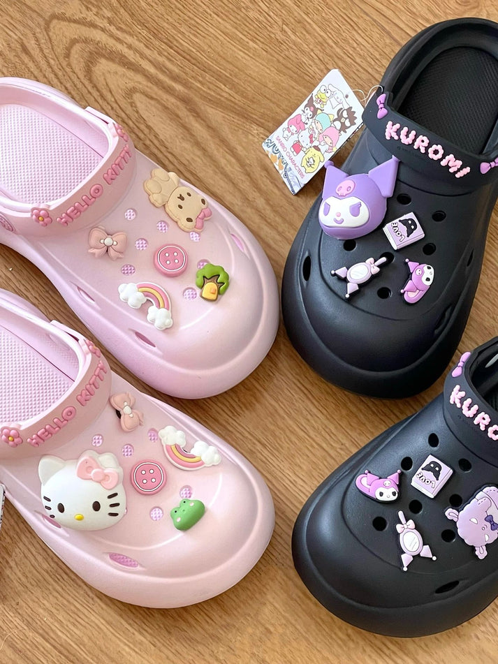 Sanrio Clogs Platform Shoes Sandal Casual Summer for Woman