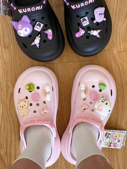 Sanrio Clogs Platform Shoes Sandal Casual Summer for Woman