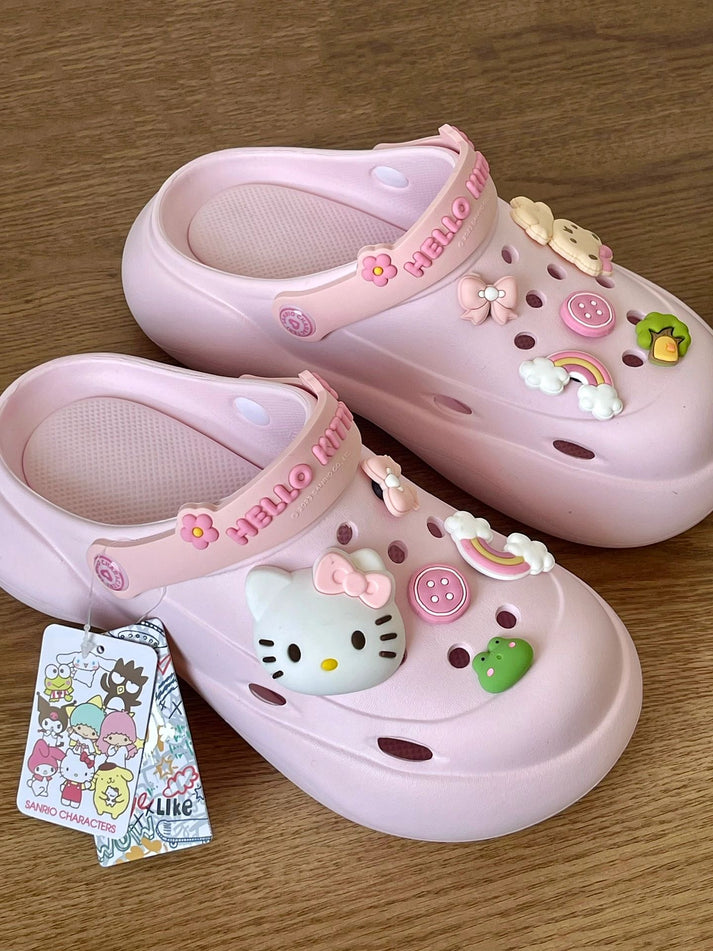 Sanrio Clogs Platform Shoes Sandal Casual Summer for Woman