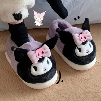 Sanrio Women's Cute Slippers House Slippers Cozy Soft Fleece Plush Home Slippers Indoor Outdoor