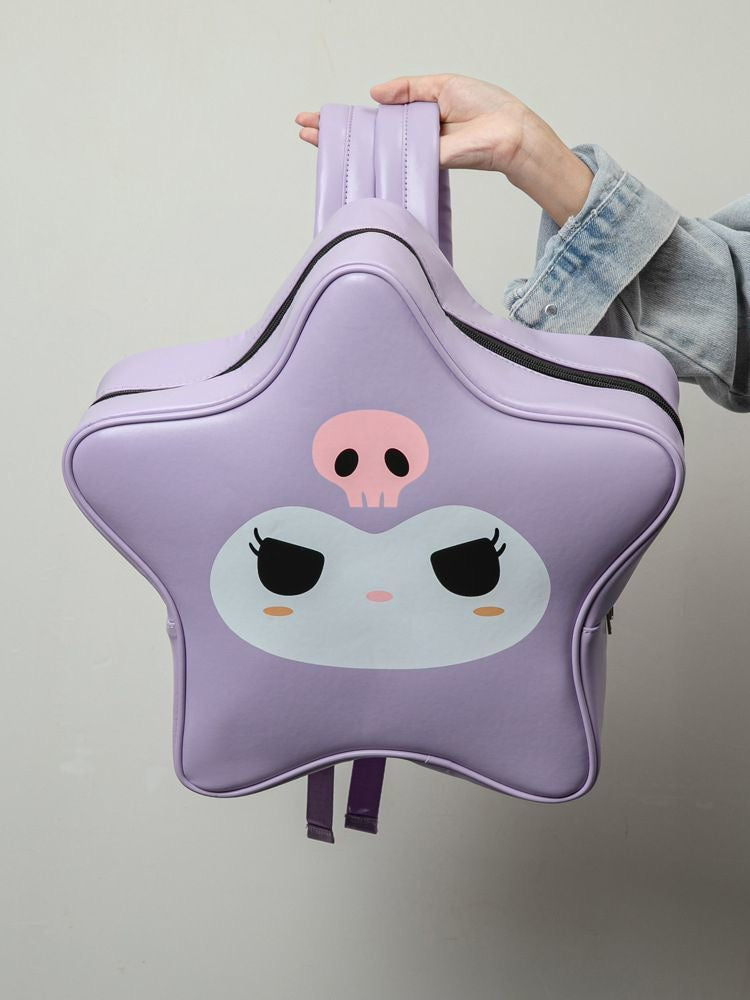 Sanrio Cute PU Pentagram Shape Backpack Shoulder Bag Backpack