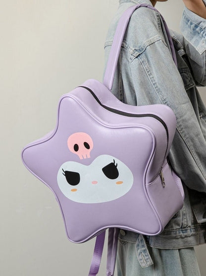 Sanrio Cute PU Pentagram Shape Backpack Shoulder Bag Backpack