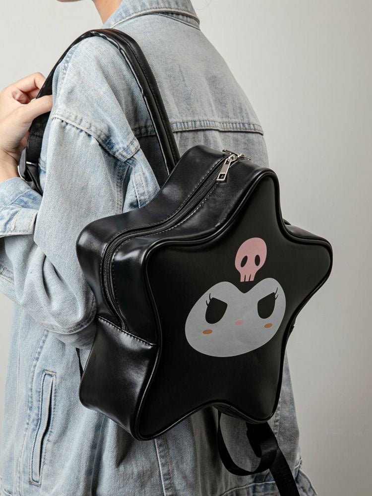 Sanrio Cute PU Pentagram Shape Backpack Shoulder Bag Backpack