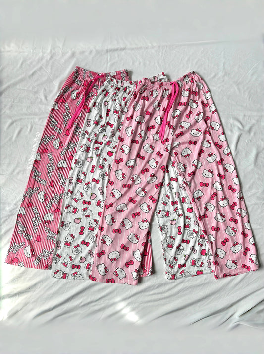 Hellokitty Pants Pajama Cute Soft Long Bottoms Women Pjs Pj Jammies Gift