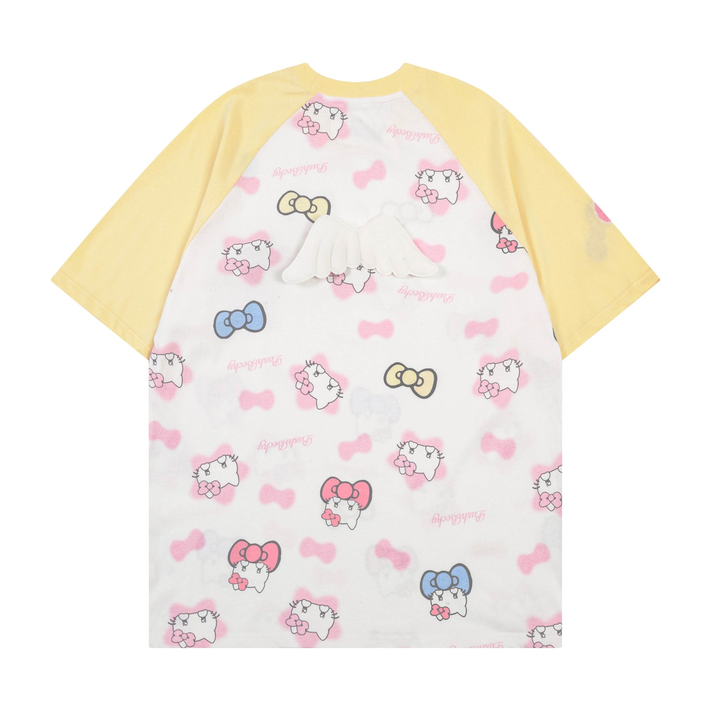 Hellokitty Raglan Sleeve Cute Short Sleeve Tee Casual Summer T Shirt Top