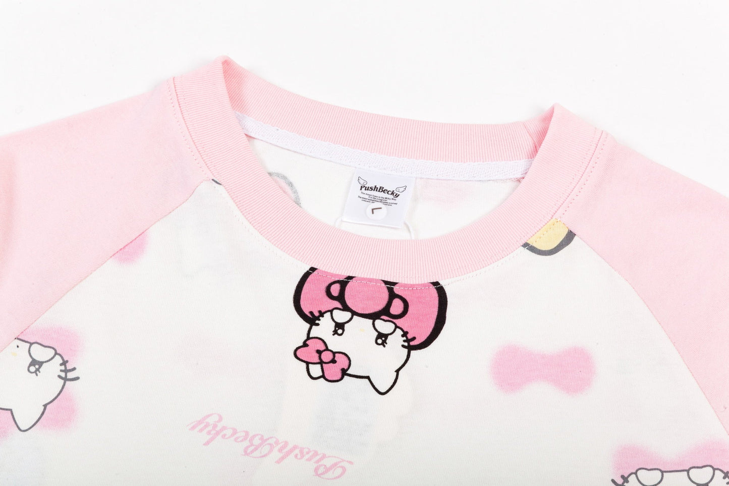 Hellokitty Raglan Sleeve Cute Short Sleeve Tee Casual Summer T Shirt Top