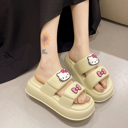 Hellokitty Sandals Double Strap Waterproof EVA Chunky Slides