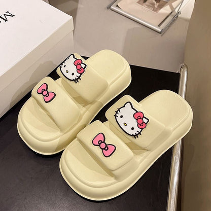 Hellokitty Sandals Double Strap Waterproof EVA Chunky Slides