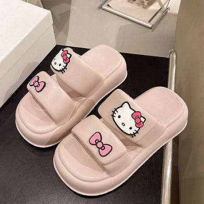 Hellokitty Sandals Double Strap Waterproof EVA Chunky Slides